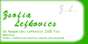 zsofia lefkovics business card